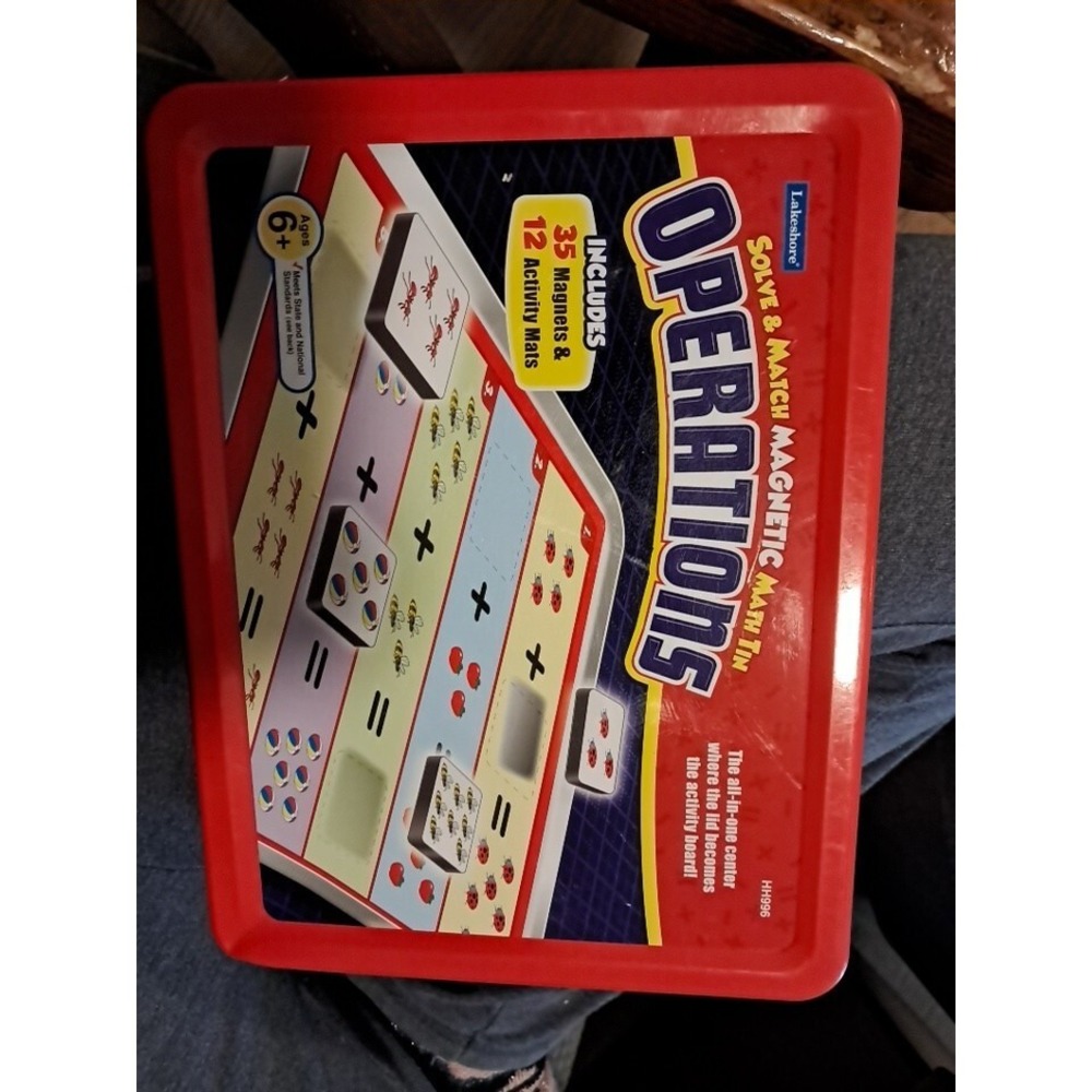 Lakeshore Solve And‎ Match Magnetic Math Tin Operations 6+